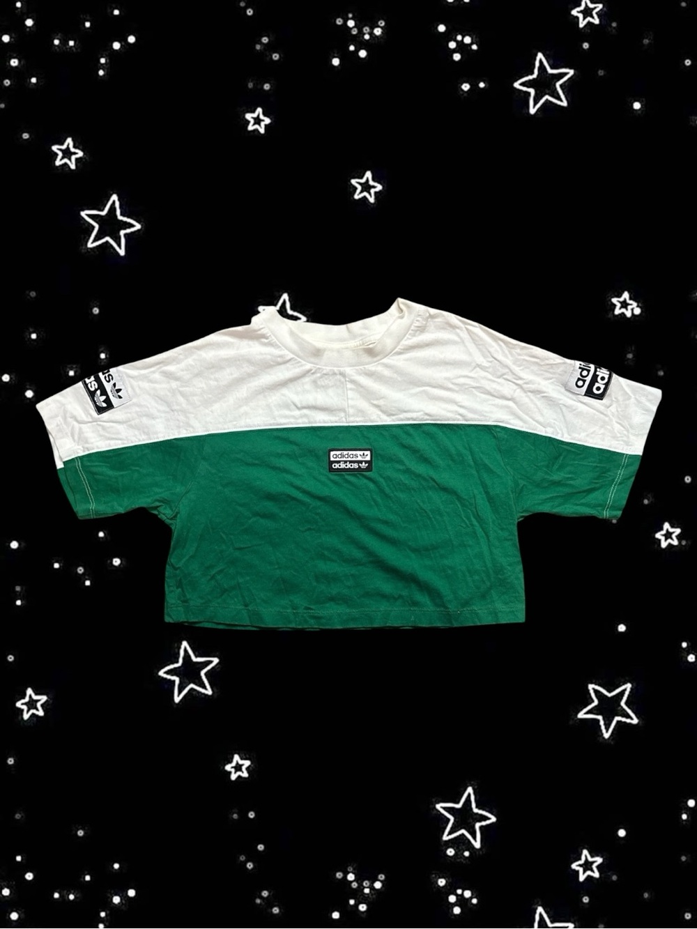 Adidas Originals Colorblock Cropped Tee XS